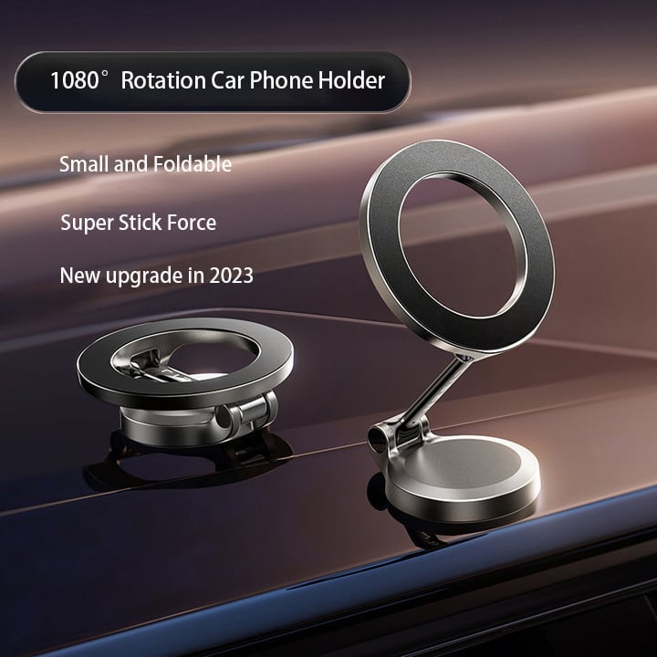 Folding Ultra Magnetic Car Phone Holder (Black)