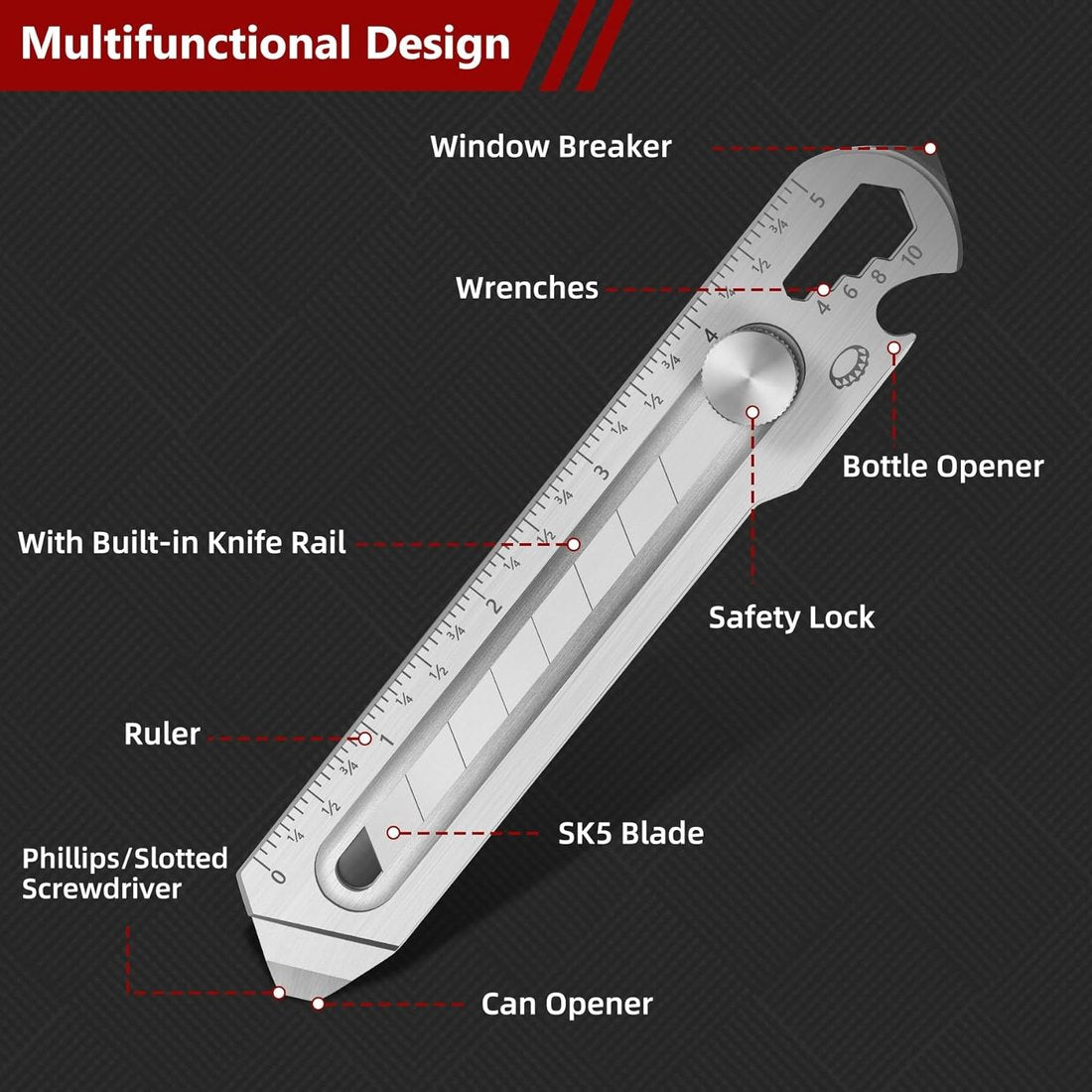 6-in-1 Multipurpose Utility Knife