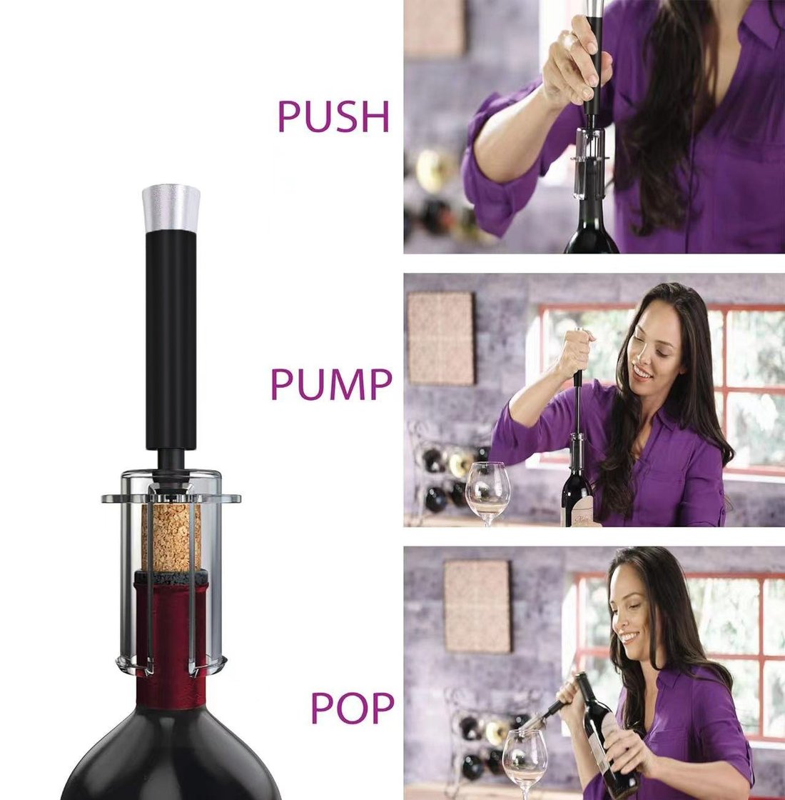 Air Pressure Pump Wine Bottle Opener