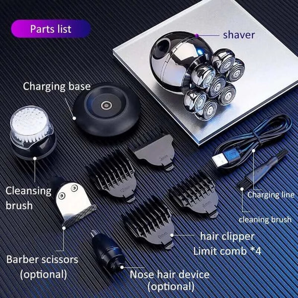 Men's Electric Head Shaver with 7D Floating Cutter