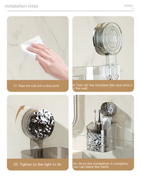 Thumbnail for Light Luxury Style Glacier Pattern Suction Cup Shelf