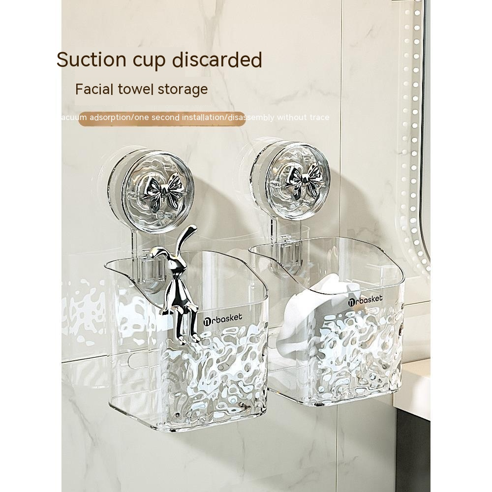 Light Luxury Style Glacier Pattern Suction Cup Shelf