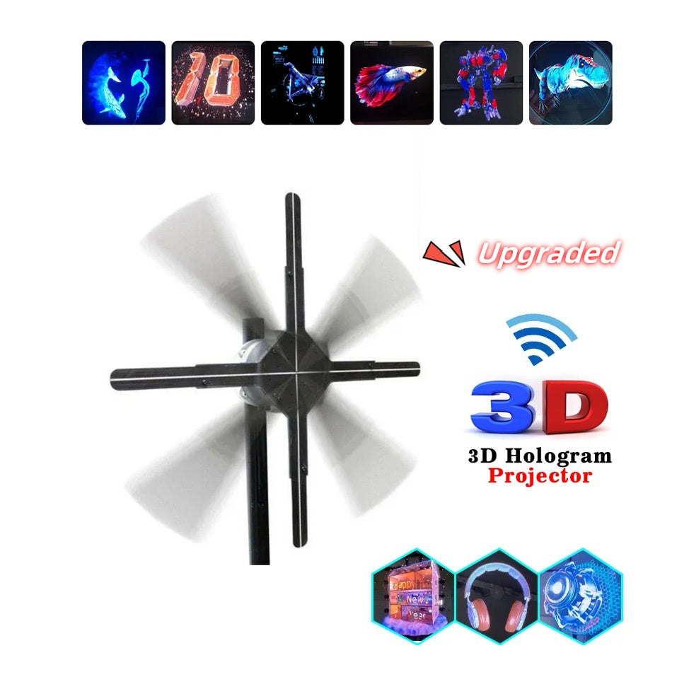 Holographic 3D Projector Rotary Fan