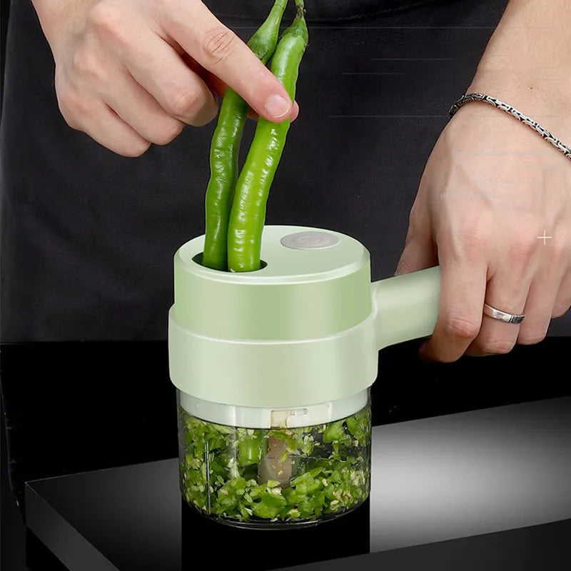 Multifunctional 4-in-1 Electric Vegetable Cutter