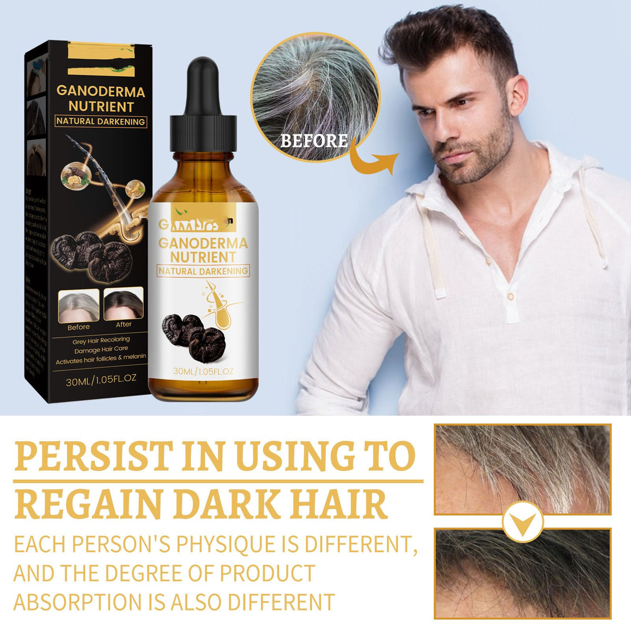 Anti-Greying Hair Serum (Buy 1 Get 1 Free)