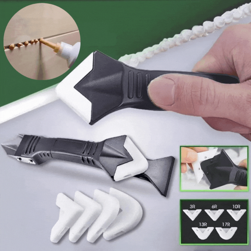 3-in-1 Silicone Removal And Caulking Multi-Tool (6 PC Set)