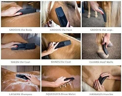 6-In-1 Shedding Grooming Massage Brush (Suitable for Horses, Dogs and Cats)