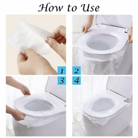 Thumbnail for Biodegradable Disposable Plastic Toilet Seat Cover (50 PCS)