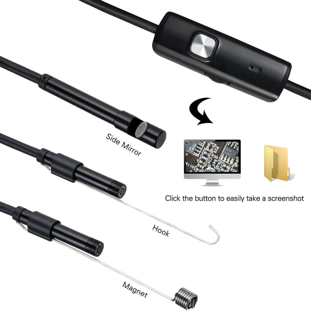 Mini Waterproof Inspection Camera (USB, Micro USB, Type-C Only)
