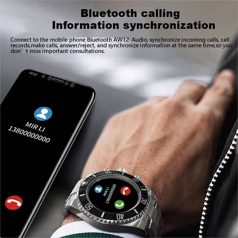 Multifunctional Bluetooth Talk Men's Casual Smart Watch