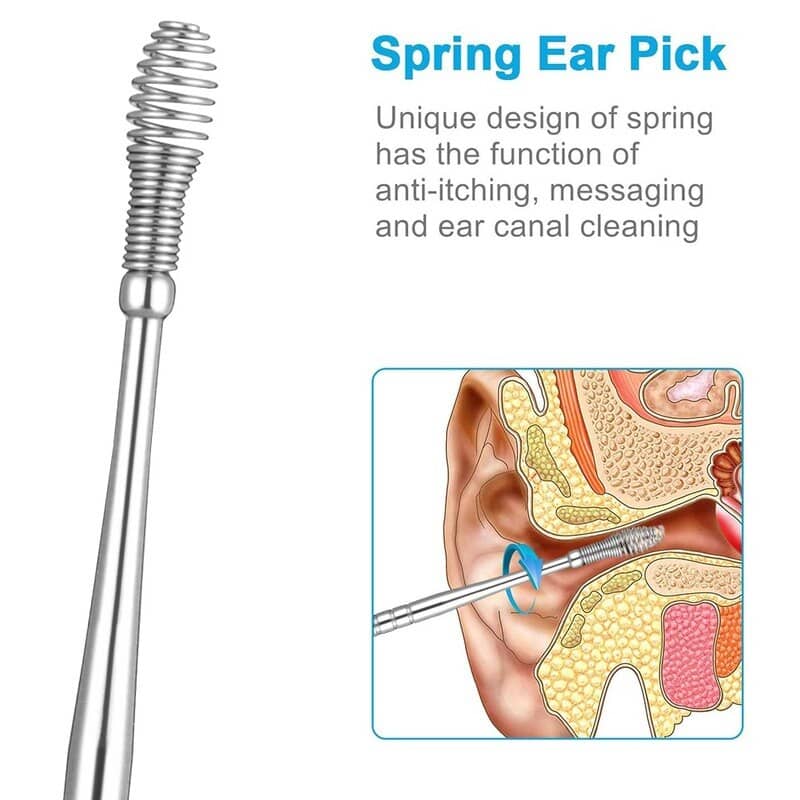Helical Spring Earwax Cleaner 6PCS Tool Set
