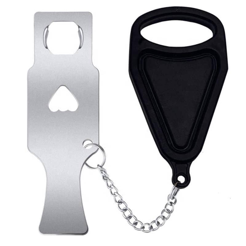 Portable Self-Defense Door Lock Home & Kitchen Shopzu.com Black 
