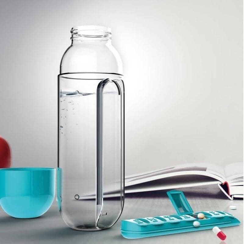 Water Bottle With 7-Day Pill Box Home & Kitchen Shopzu.com 