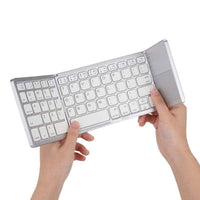 Thumbnail for Wireless Bluetooth Foldable Keyboard With Touchpad Computer Accessories Shopzu.com 
