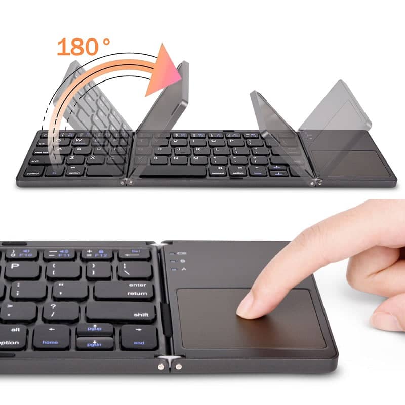 Wireless Bluetooth Foldable Keyboard With Touchpad
